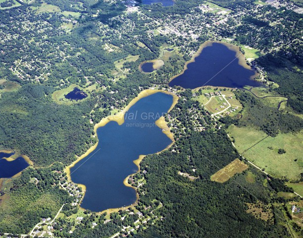 Brown Lake & Vandercook Lake in Jackson County, Michigan